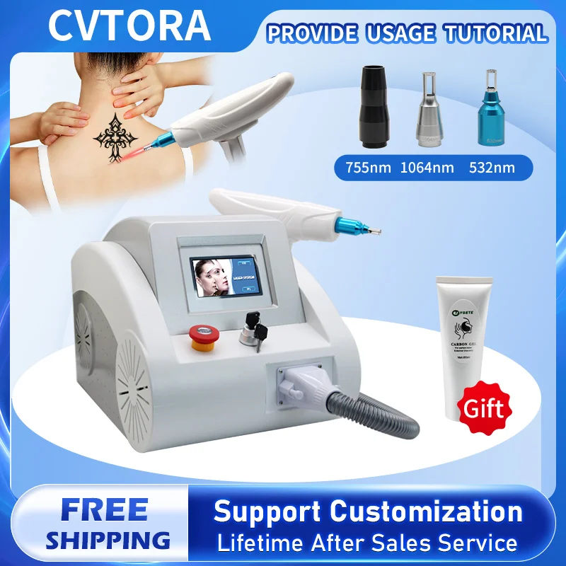 Q-switch ND YAG Laser Eyebrow Wash Remove Tattoo Remove Moles And Freckles Acne Treatment Facial Clean Whitening  With Red Beam