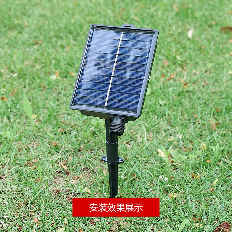 Remote control solar panel 3V24V garden LED copper wire light string colorful lights Christmas lights outdoor waterproof 8 mode