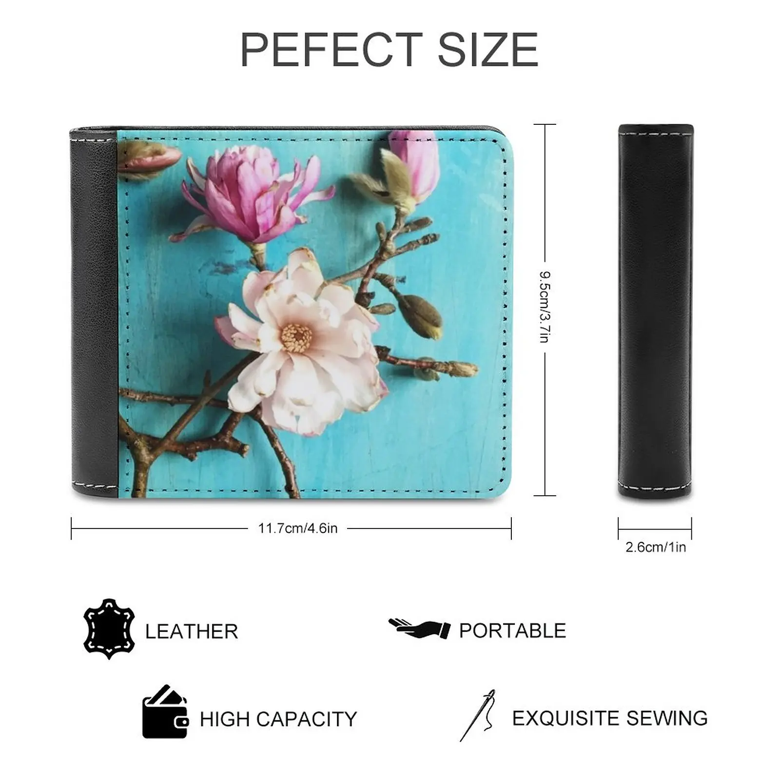 「On Your Left Running Club」ディストレストプリント 2 ファッションクレジットカード財布レザー財布パーソナライズされた財布男性と