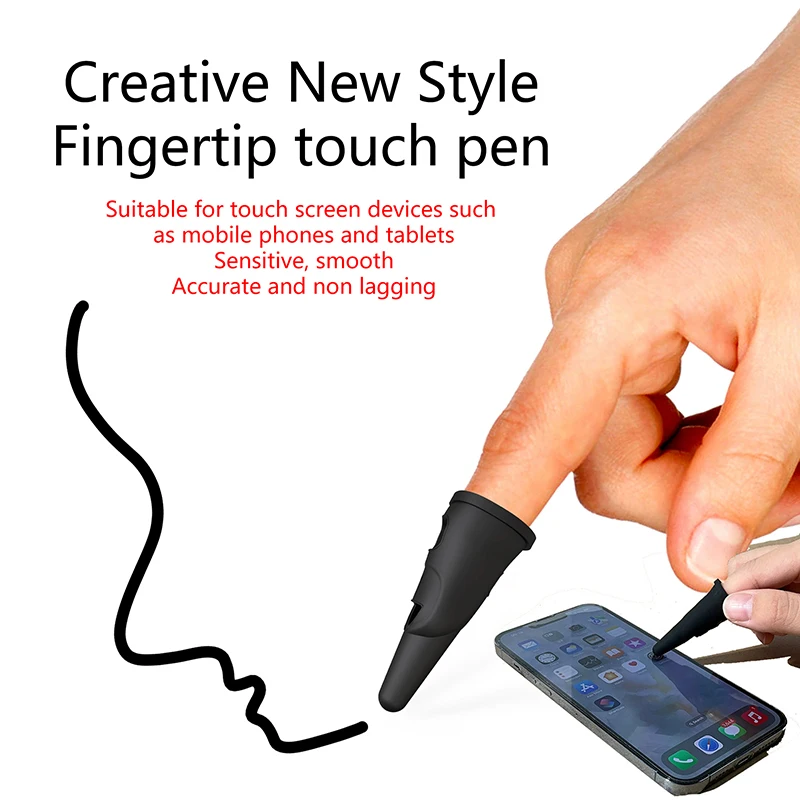 Penne stilo per touch screen Penne stilo per dita in silicone Sensibilità ad alta precisione adatte per telefoni/pad/tablet Android