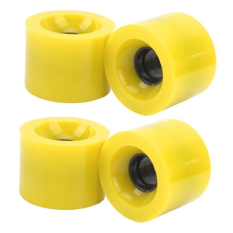 4 шт., сменные колеса для скейтборда из искусственной кожи, малошумные многофункциональные ролики для доски для серфинга, черные