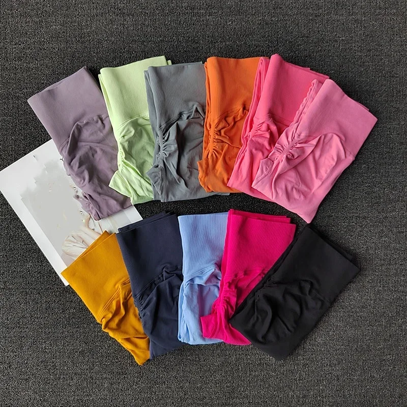 

[Seamless Yoga Leggings] High Elastic Seamless Yoga Leggings - Women Fitness Quick Dry Push Up Sports Pants - Solid High Waist R