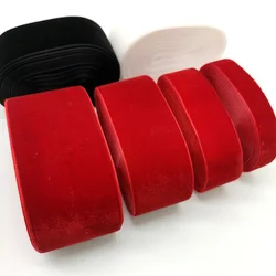 5 yards 6-50mm Velvet Ribbon Black White Red Wedding Party Decoration Handmade Gift Wrapping Hair Bowknot DIY
