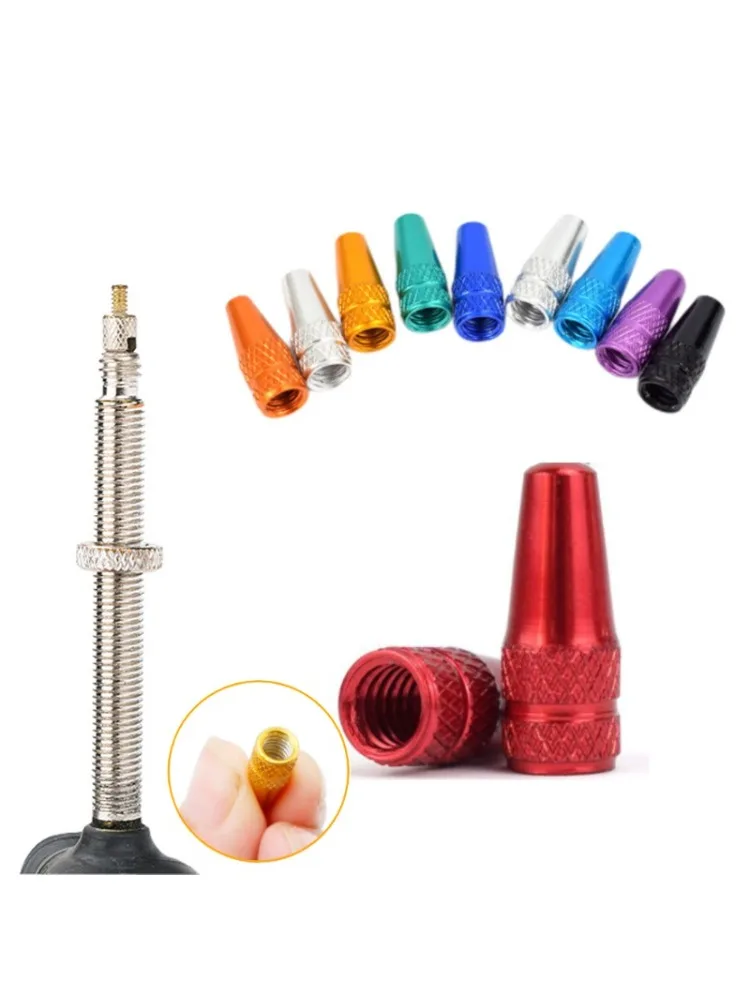AliExpress 4Pcs Set Aluminum Alloy Road MTB Track Racing Bike Tube Tire Valve Caps for Bicycle Wheels Presta Schrader Valve Dust Cover