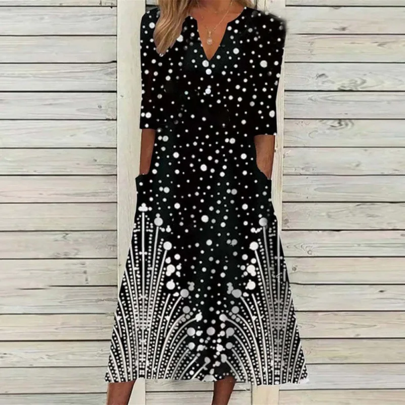 ชุดเดรสยาวพิมพ์ลายดอกไม้สไตล์วินเทจสำหรับผู้หญิง ฤดูใบไม้ผลิ ฤดูใบไม้ร่วง ฤดูร้อน แขนสั้น แต่งระบาย มีกระเป๋า ขนาดใหญ่ สวมใส่สบายๆ สำหรับงานปาร์ตี้หรือโอกาสพิเศษ