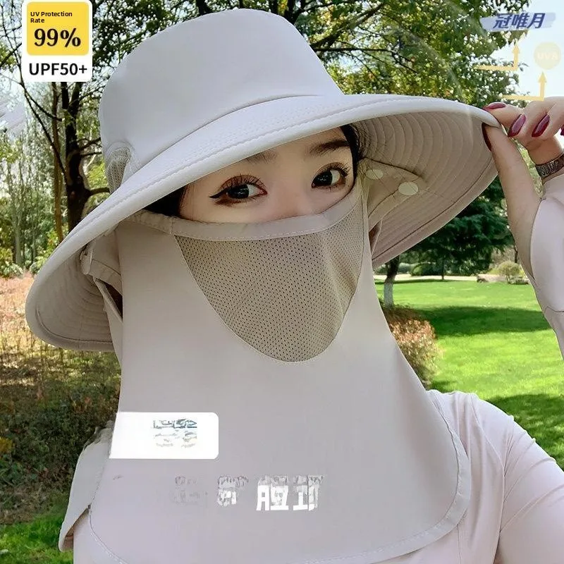 

All-Around Sun Protection Hat for Women Summer Face Cover Neck Protection UV Resistant Outdoor Climbing Fishing Sun Hat
