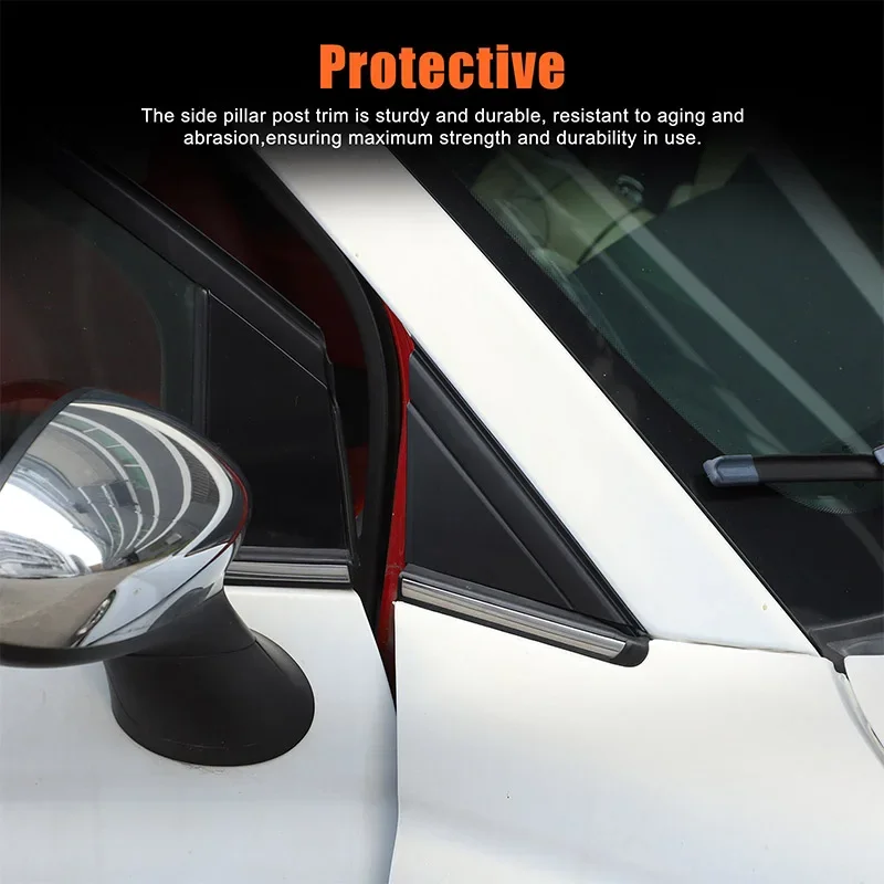 

Gao Ruying For Fiat 500 2010-2024 ABS Black Car Rearview Mirror Side Triangle Panel Cover Car Accessories (Replacement Parts)