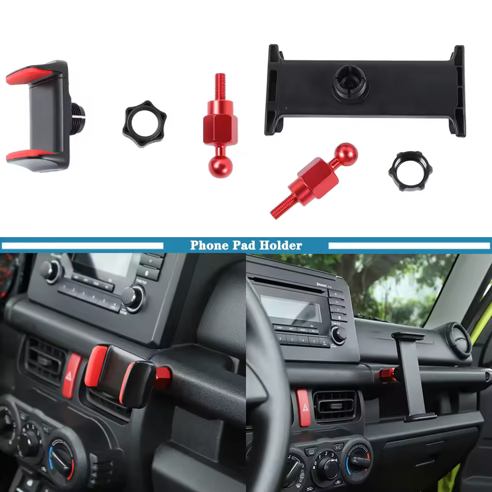 Support de téléphone pour tablette, support de montage pour Suzuki Jimny 2019 2020 2021 2022 2023 JB74 JB64 JB43, accessoires intérieurs de voiture ABS noir