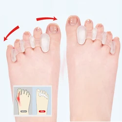 Separador de dedos de los pies de silicona, ajustador de ectropión de juanete, dispositivo exterior, herramientas para el cuidado de los pies, Corrector de Hallux Valgus