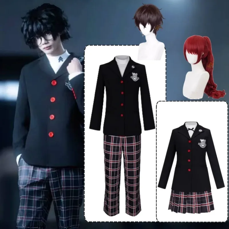 

Kasumi Yoshizawa Amamiya Ren Cosplay Costume School Jk Uniform Wig Couple Sets Women Men Halloween Anime Party Roleplay Outfits