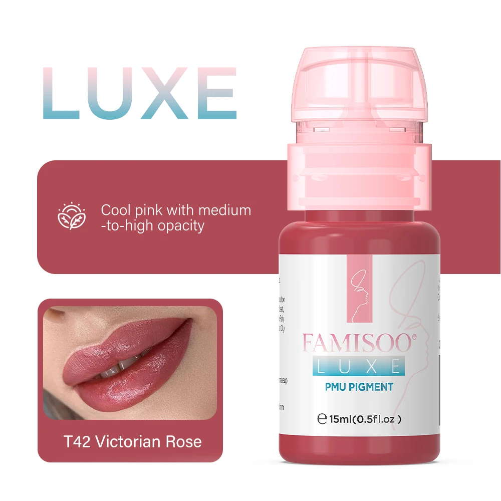 15ML Luxe PMU Pigment Europas meistverkaufte 9 Farben Lippen-Tattoo-Tinte für semi-permanentes Make-up Nano-Lippen Microblading Pigment