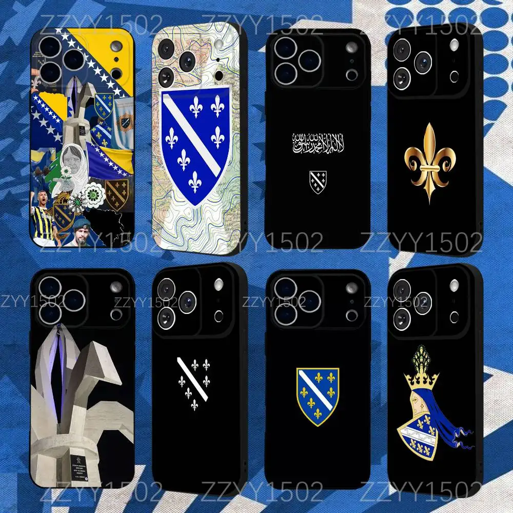 

Bosnia Bosnian Flag Phone Case For iPhone 17,16,15,14,13,12,11,X,XS,8,7,Pro,Max,Plus,E,SE4,Air,Mini Soft TPU Gift