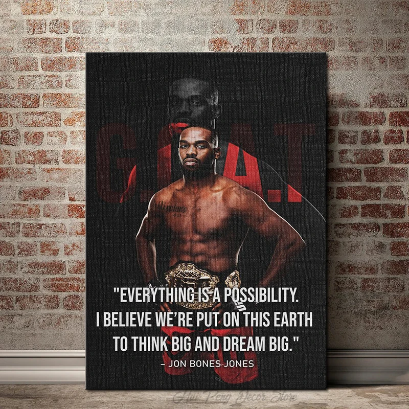 

Heavyweight Champion Art MMA Boxing Motivational Canvas Painting Inspirational Quote Posters Prints for Man Cave Home Decor Gift