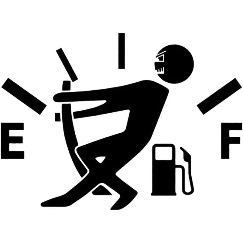 

Blilo Funny Car Stickers High Gas Consumption Decal Fuel Gage Empty Stickers 15CM PVC KK