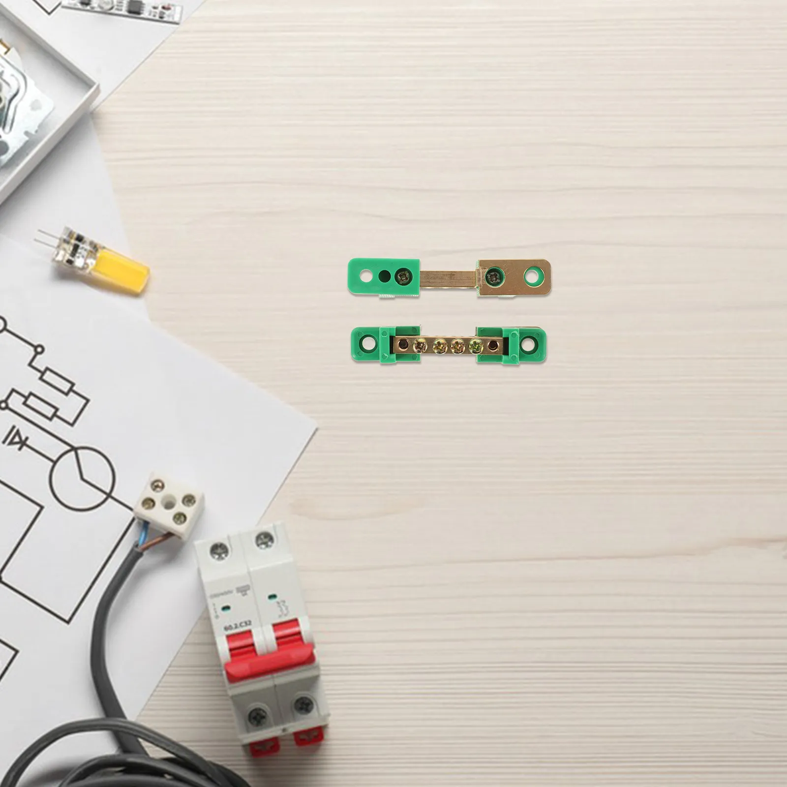 Wire Terminal Electrical Connector Connectors Halloween Christmas Copper Bus Bar Ground Bus Bar Ground Terminal Bar 2PCS