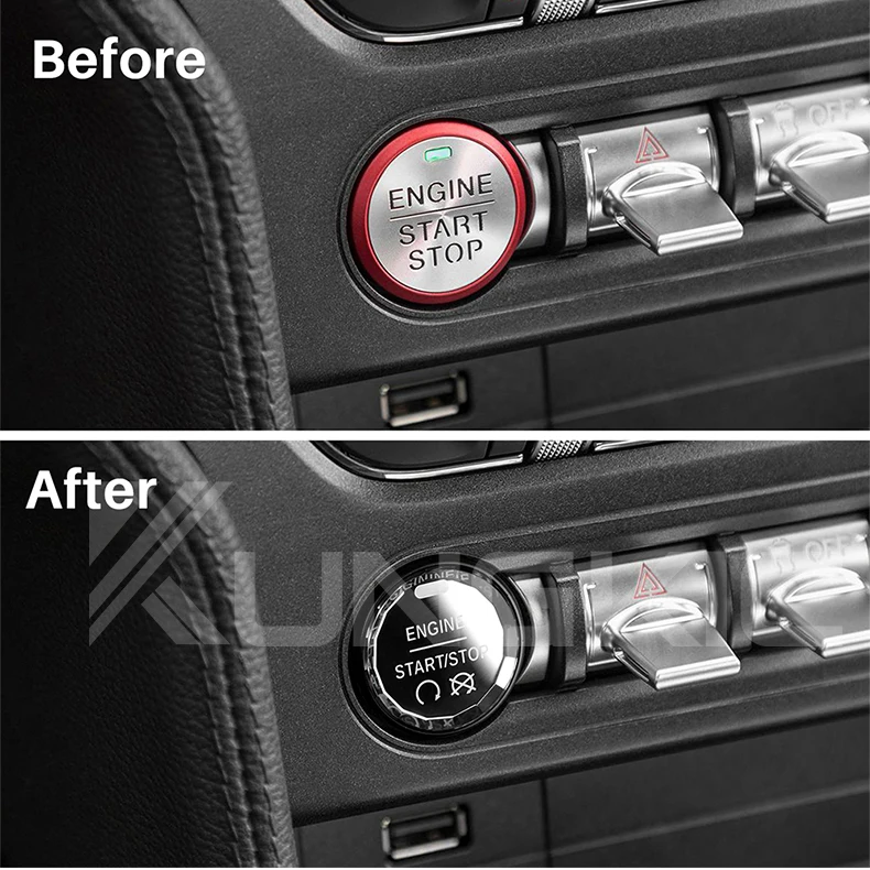 Auto-Start-Motor-Stoppschalter Zündknopf Ersatz für Ford Mustang 2015 2016 2017 2018 2019 2020 2021 2022 2023 – Detail 7