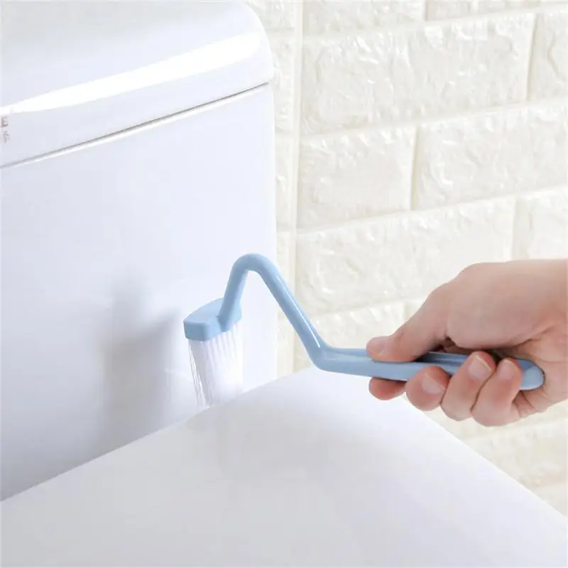 1/2/3PCS Curved Brush Cleaning Toilet S-shaped Small Children\'s Toilet Brush No Dead Angle Small Cleaning Brush Long Handle#1501