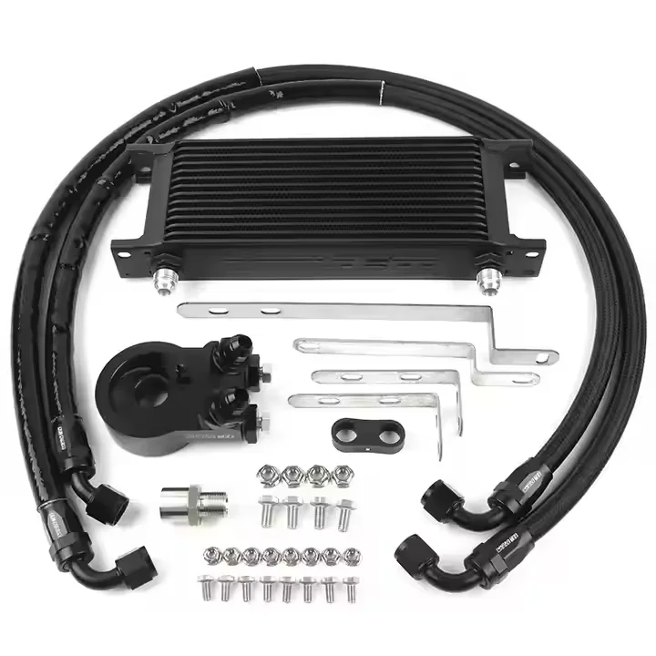 Car Engine Oil Cooler Kit Cooling System Radiator Kit With Rubber Tube for VW Volkswagen VAG GOLF MK6 2.0T EA888 GEN2
