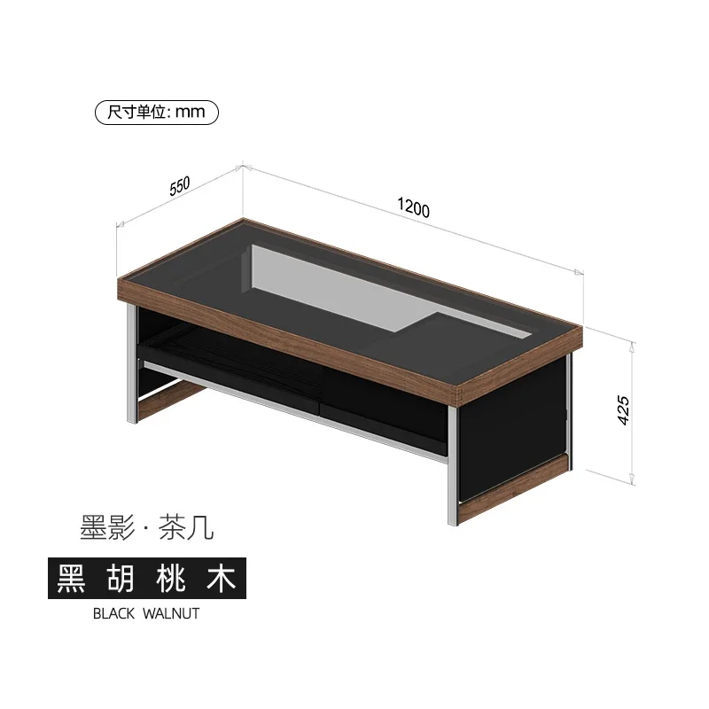 A  Nordic Modern Simple Coffee Table Italian Light Luxury Living Room Eight-Immortal Table TV Cabinet Unit