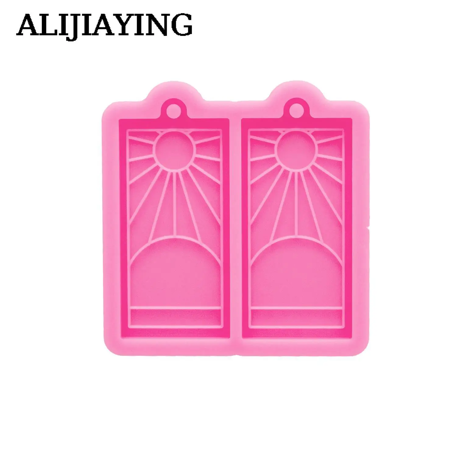 DY1500 Glossy Japan Flag Shape Eearrings Mold Epoxy Resin Silicone Molds Crafts Art, Fondant Chocolate Candy Cake Mould