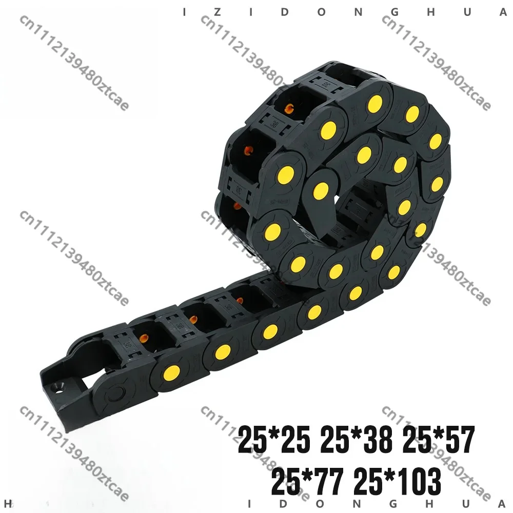 Transmission Chains 25x103mm 25x25/38/57/77mm 1M Open Plastic Towline Cable Drag Chain For 3D Printer Parts