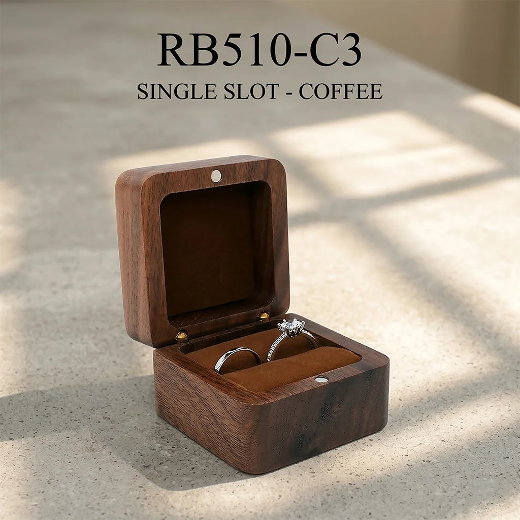 Holz-Ringbox Hochzeits-Schmuckorganizer Geschenkbox Personalisierte Gravur Heiratsantrag Ringhalter Armband Ohrring Verpackung