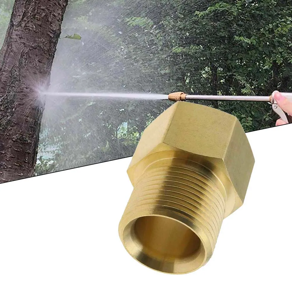 

M22 22mm Female Thread To 14mm Male Metric Adapter Pressure Washer Adapter Brass High Pressure Cleaning Machine Outlet Pipe Join