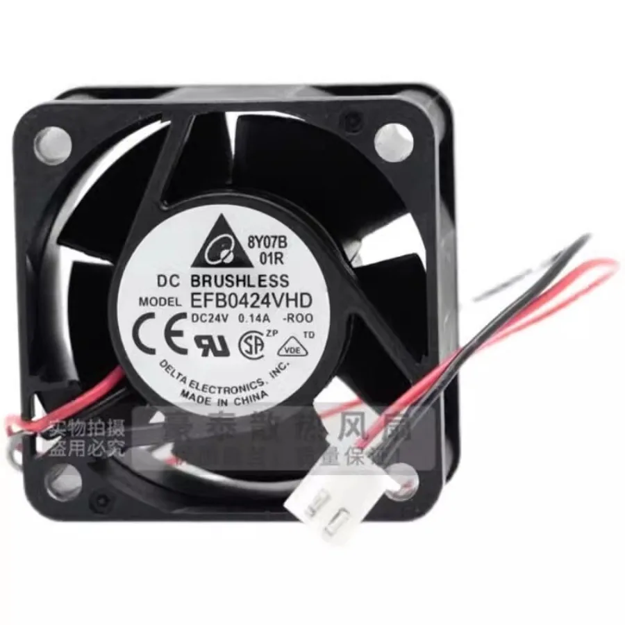 For Delta EFB0424VHD 4020 DC24V 0.14A 4CM 2-Pin Inverter Dual Ball Cooling Fan