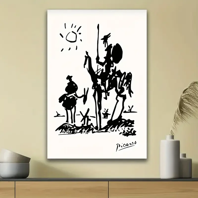 1pc, Picasso Don Quixote Sketch, Background Decoration, Holiday Gift, Birthday Gift, Valentine'S Day, New Year Decoration, Hangi