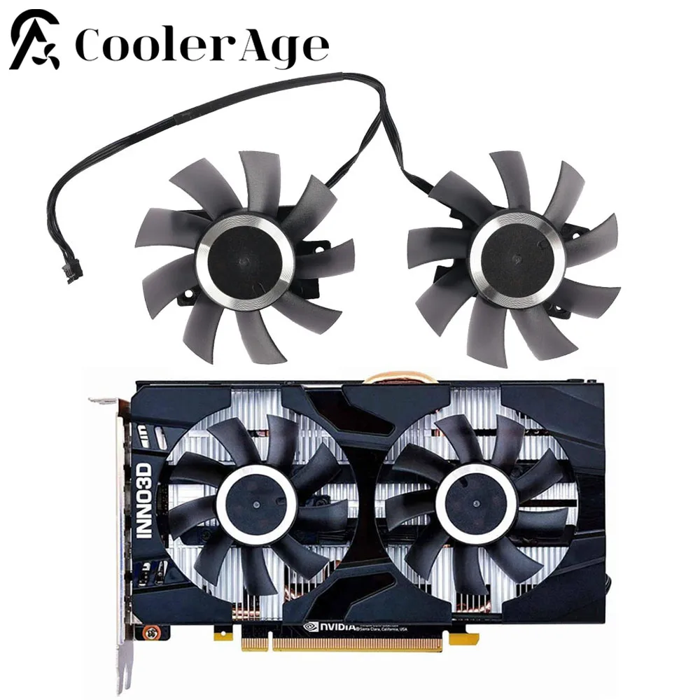 

Video Card Fan For INNO3D GeForce GTX 1660 Ti 1660 RTX 2060 Twin X2 75MM CF-12815S GTX1660Ti GTX1660 RTX2060 GPU Fan