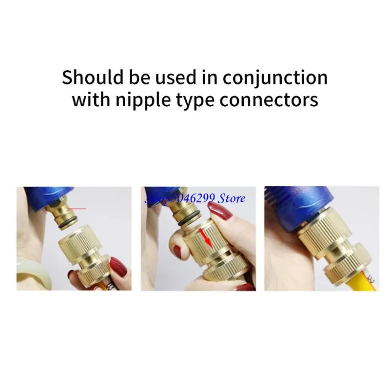 

H55A Brass Water Hose Quick Disconnect Couplings Universal Leak Resistant Design 2pcs