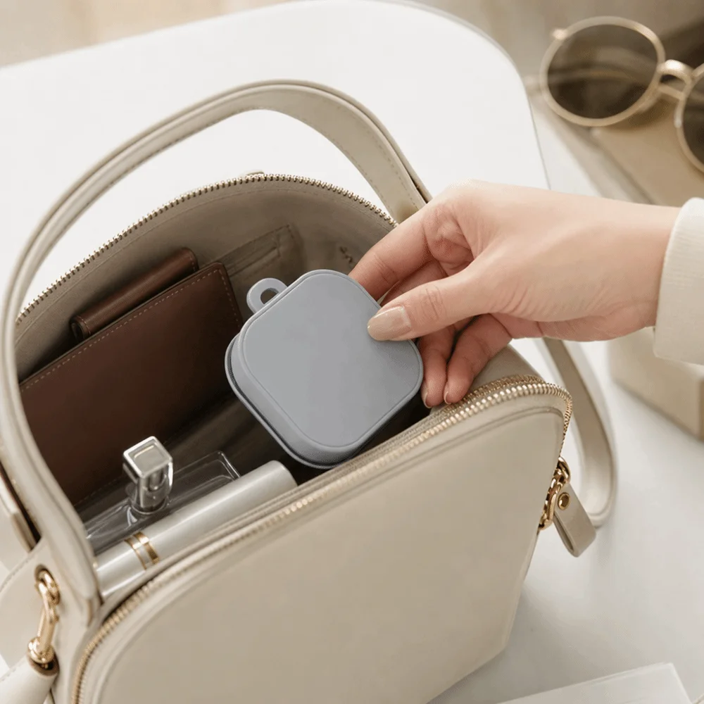 Portable Jewelry Box Large Capacity with Compartment Small Desktop Organizer Plastic Container Square Storage Box Storage