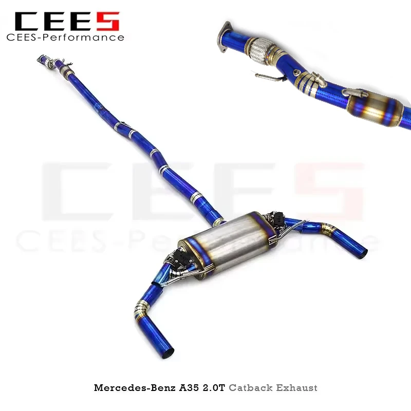 

Cees Single Tube Design Catback для Mercedes-Benz A35 2.0T 2020-2023 Performance Выхлопные трубы Racing Escape Глушитель Система