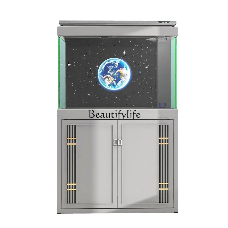 

LD33Large Ecological Super White Glass Fish Globe Living Room Floor Aquarium Change Water Bottom Filter