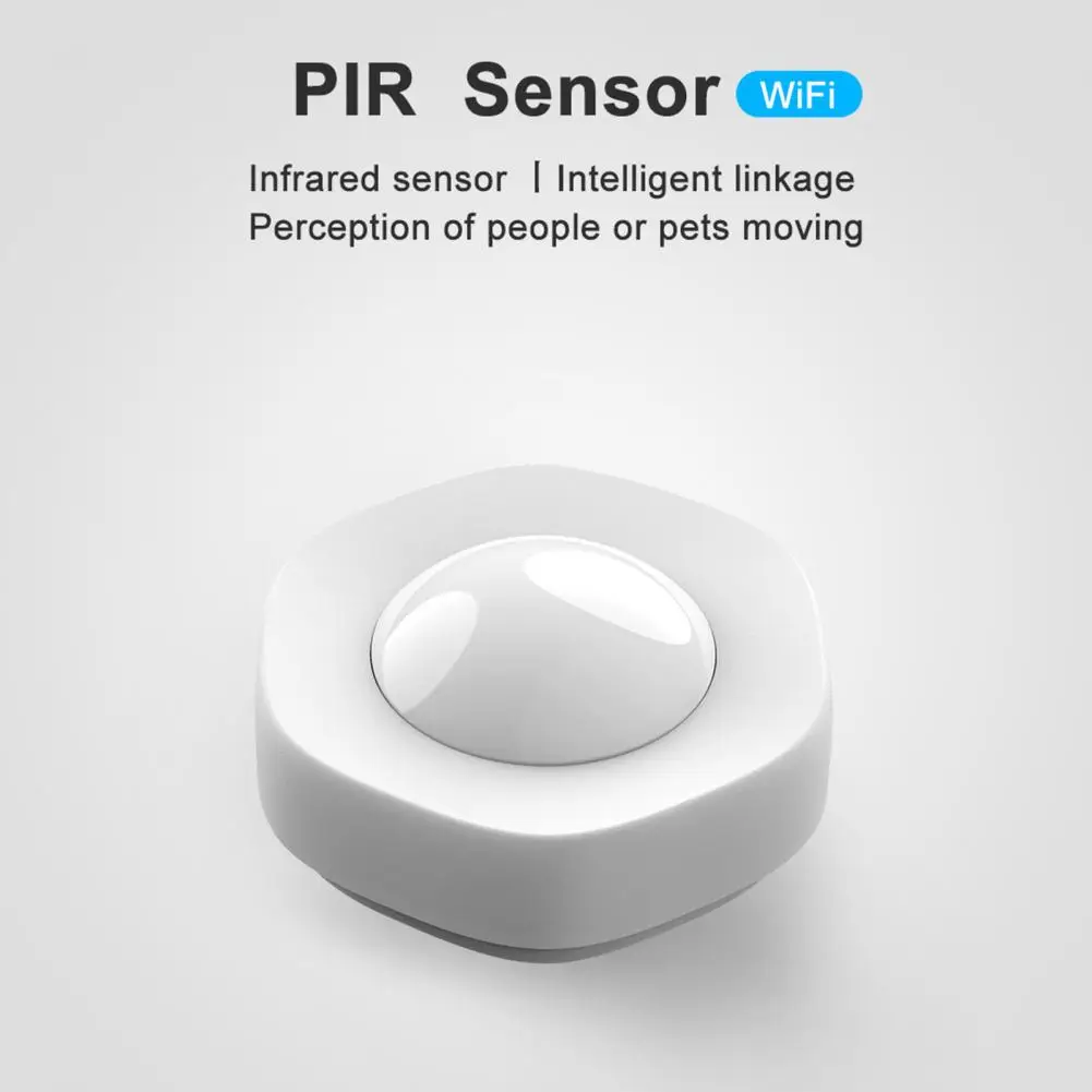 PIR Infrared Detector Convenient USB Rechargeable White Home Security Detector