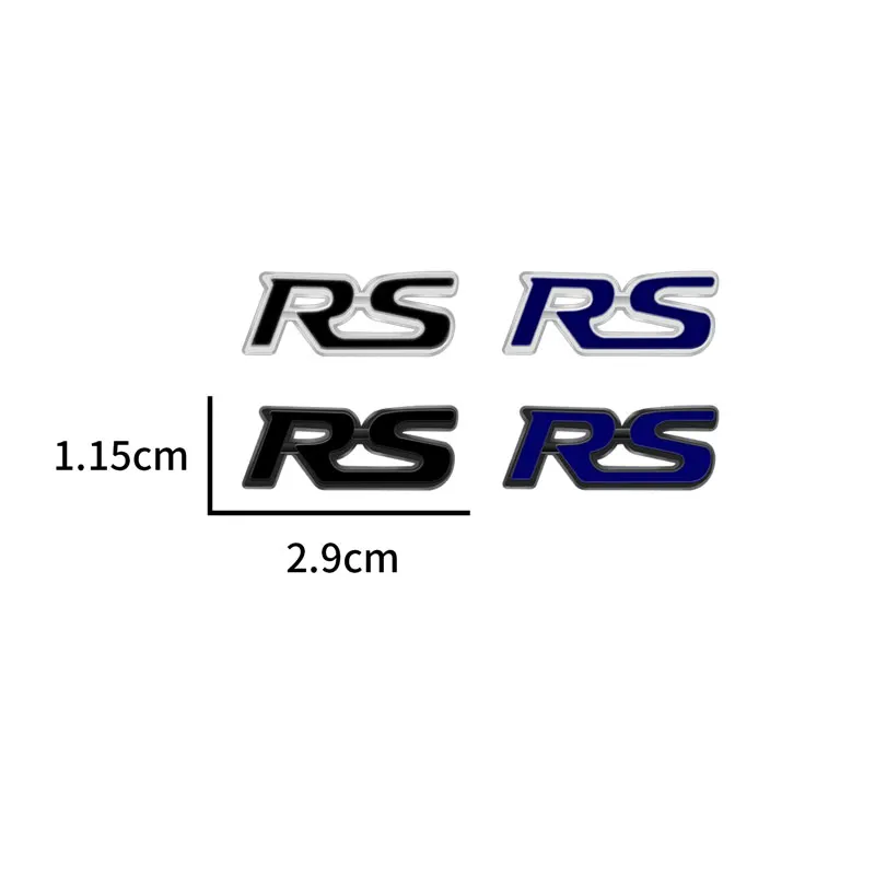 Car Interior Small Metal Sticker RS Emblme Auto Center Console Decoration Decal Car Styling For Chevrolet Cruze Captiva Aveo