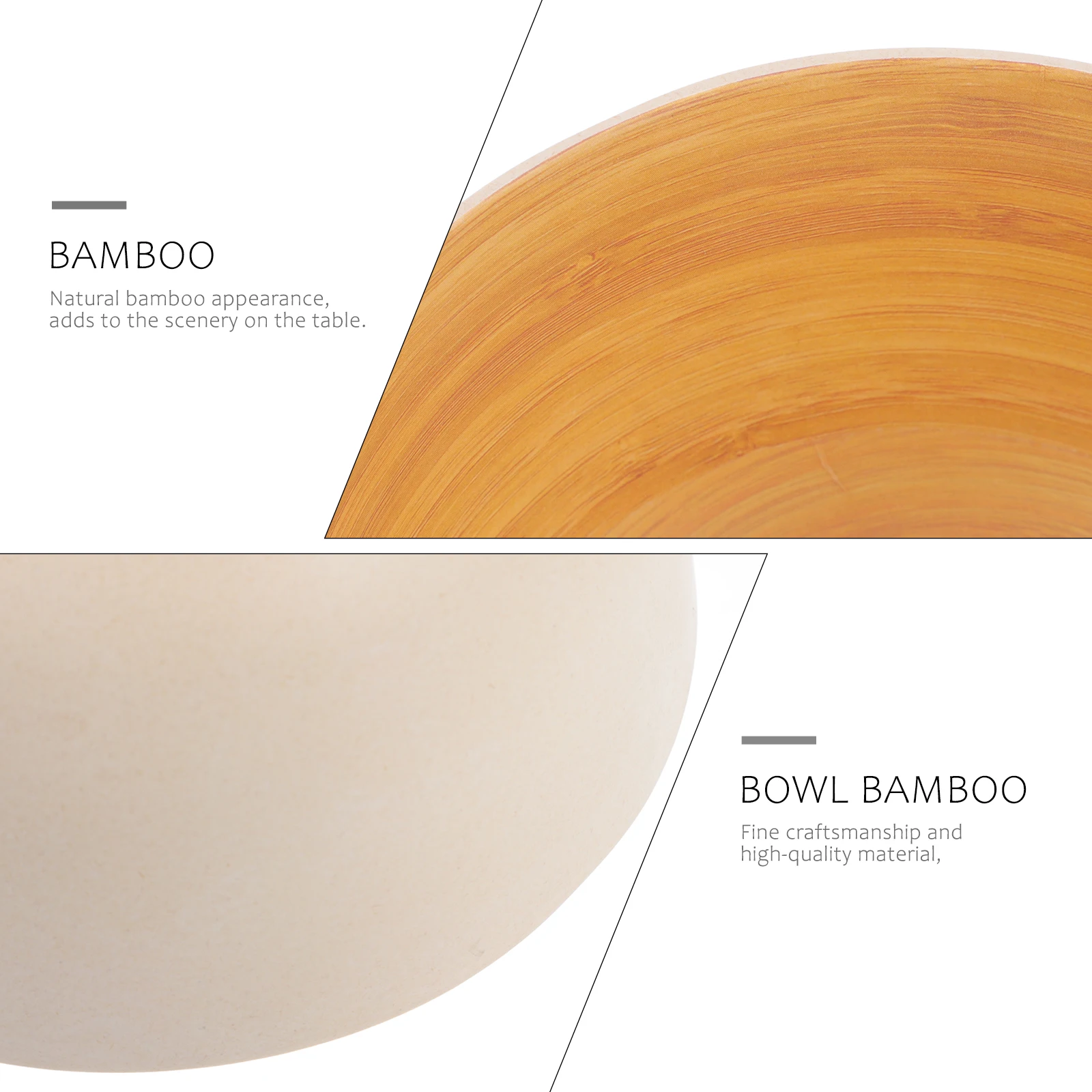 

Bamboo friendly Salad Fruit Holder White Anti Fall Bowls Anti fall Kitchen Barware Set Storage
