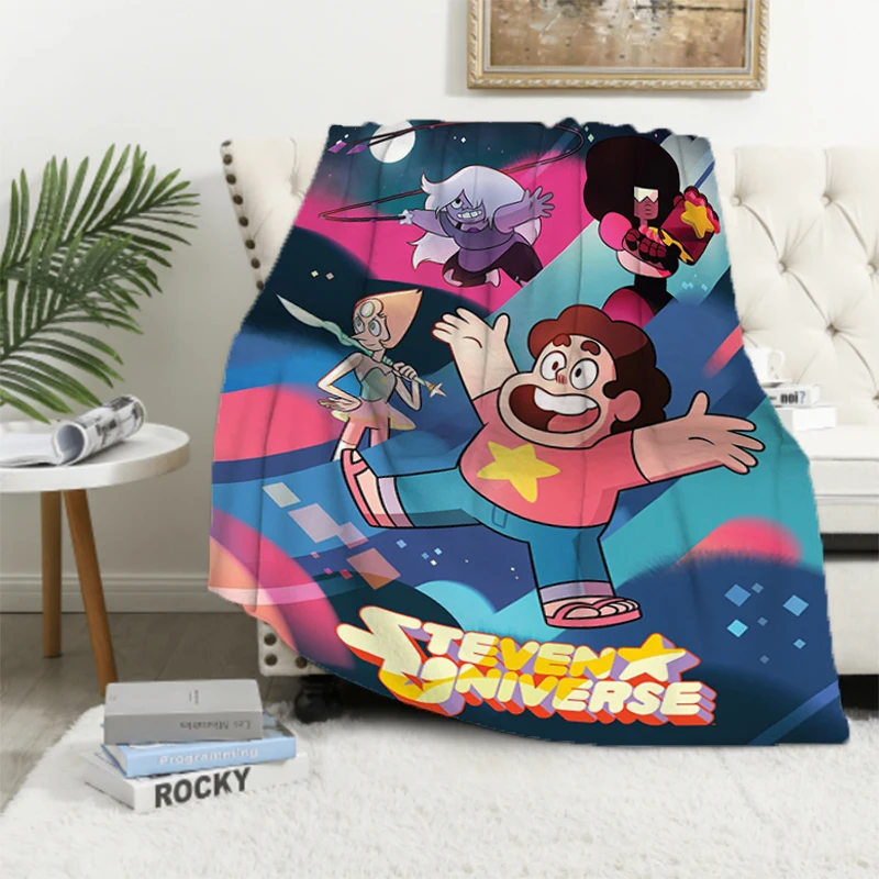 

Steven Universe Antistatic Blanket Fluffy Soft Blankets & Throws Furry Winter Warm Throw Sofa Bed Double Decorative Anime Custom