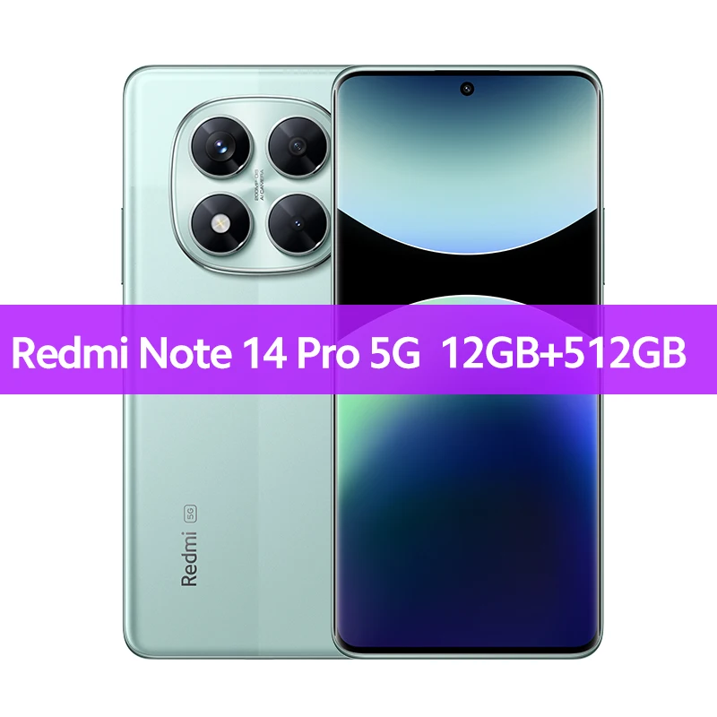 Global Version Redmi Note 14 Pro 5G Xiaomi Smartphone MediaTek Dimensity 7300-Ultra 200MP AI camera NFC 6.67"AMOLED Disply IP68