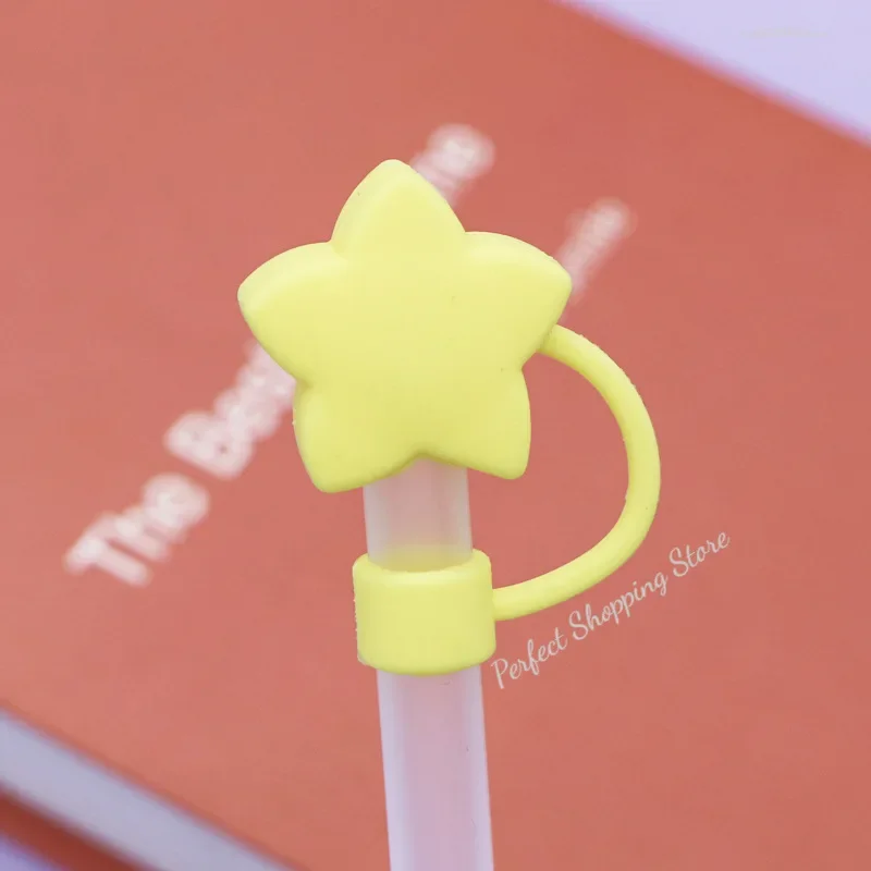 10mm Star Shape Straw Cover Compatible with Stanley 30/40 Oz Tumbler Silicone Star Water Bottle Straw Cover Lid for 10mm