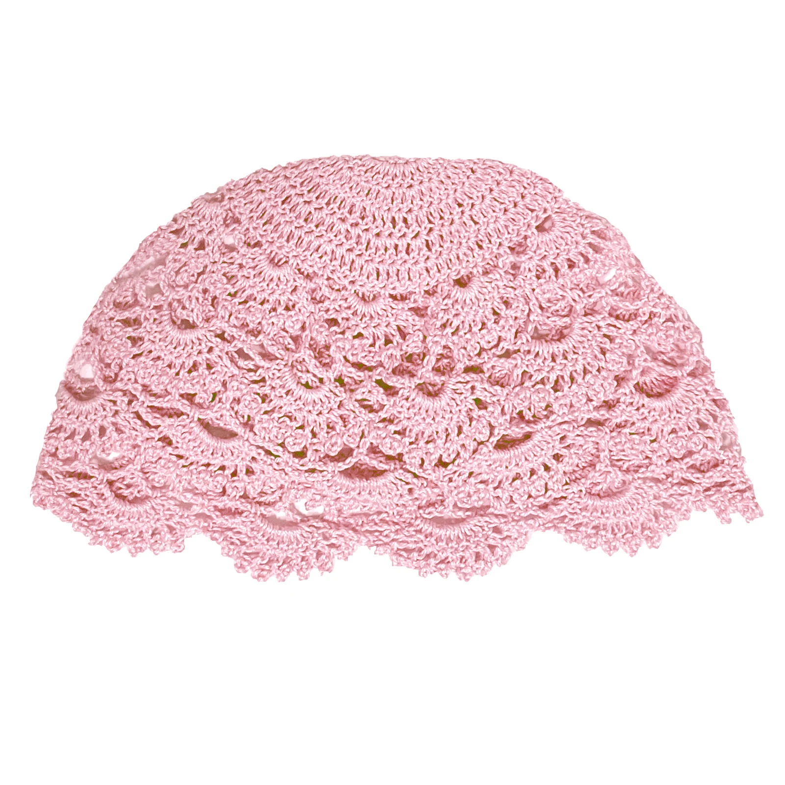 BomHCS Handmade Crochet Hollow Knitted Lace Flower Hat Headgear Women Caps Summer Beanie