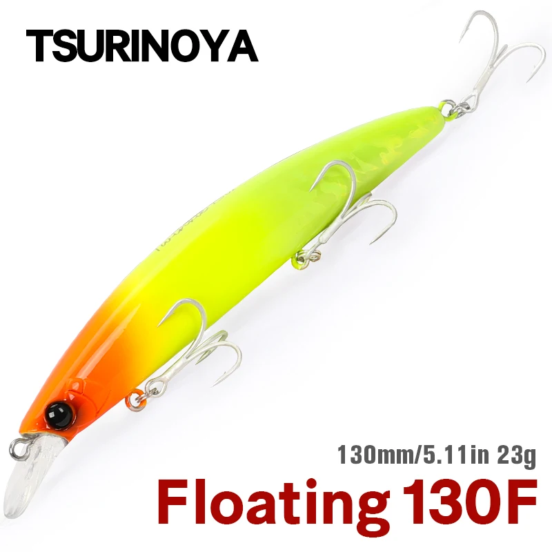 TSURINOYA 130mm 23g Long Casting Floating Minnow 130F Sea Fishing Lure TWINKLE DW111 Flounder Sea Bass Artificial Hard Baits