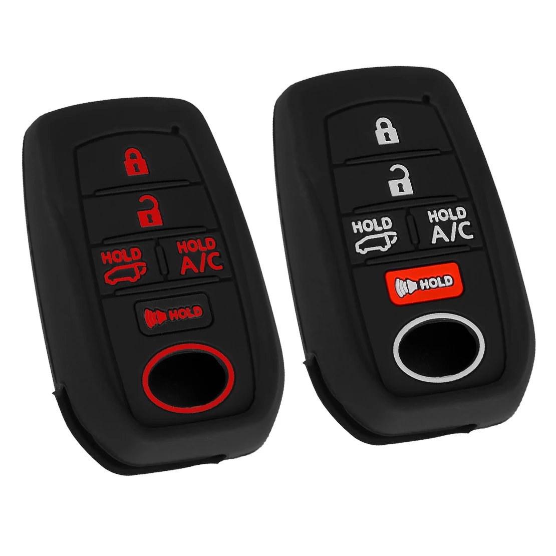 2Pcs 5 Buttons Car Remote Key Fob Cover Case 8990H42380 HYQ14FBX Fit for Toyota RAV4 Prius Prime 2014-2018 2019 2020 2021 2022