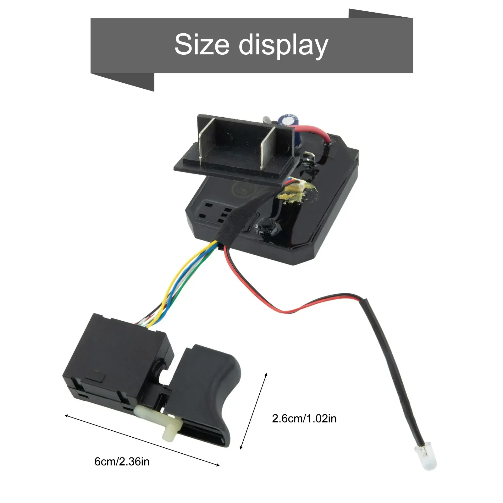 Papan kontrol kecepatan + saklar, cocok untuk 2106/161/169 kunci pas elektrik tanpa sikat, suku cadang alat listrik Motherboard