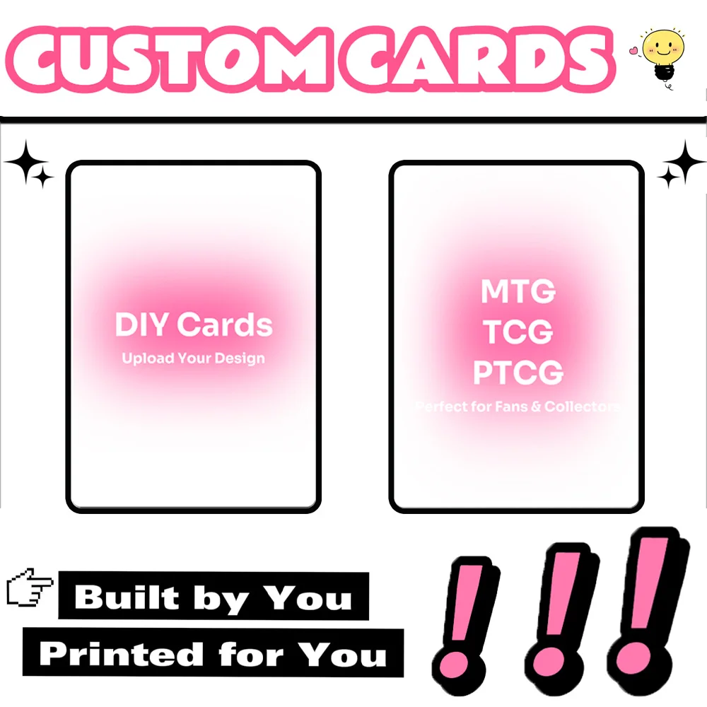 

Custom DIY Trading Cards Personalized Game Cards Any Photo Design Foil or Regular Finish for TCG Board Game Collectible Cards
