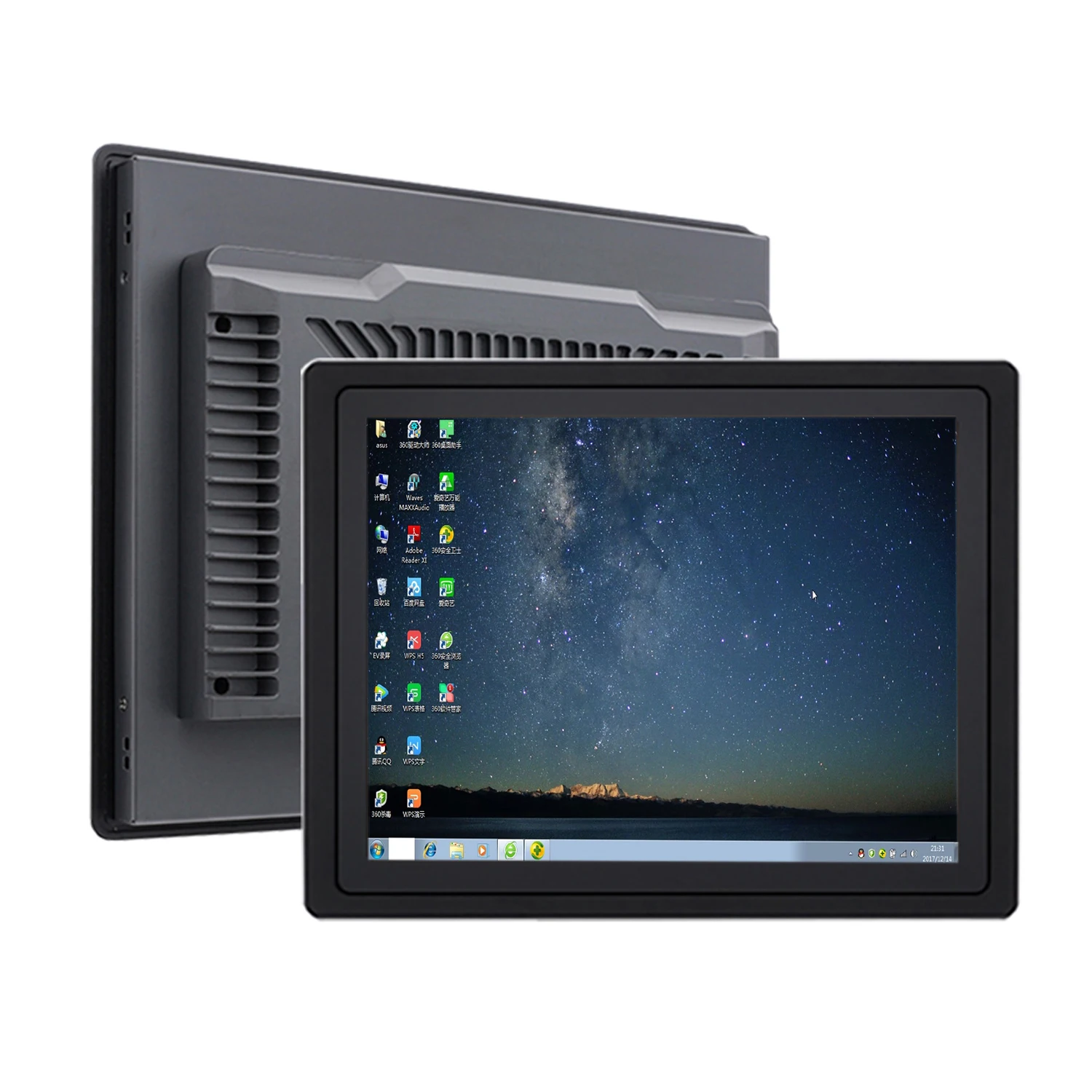 15.6 Inch Industrial Computer All-in-one PC Panel With Capacitive Touch Screen Tablet PC Built-in Wifi COM Win10 Pro 1366*768