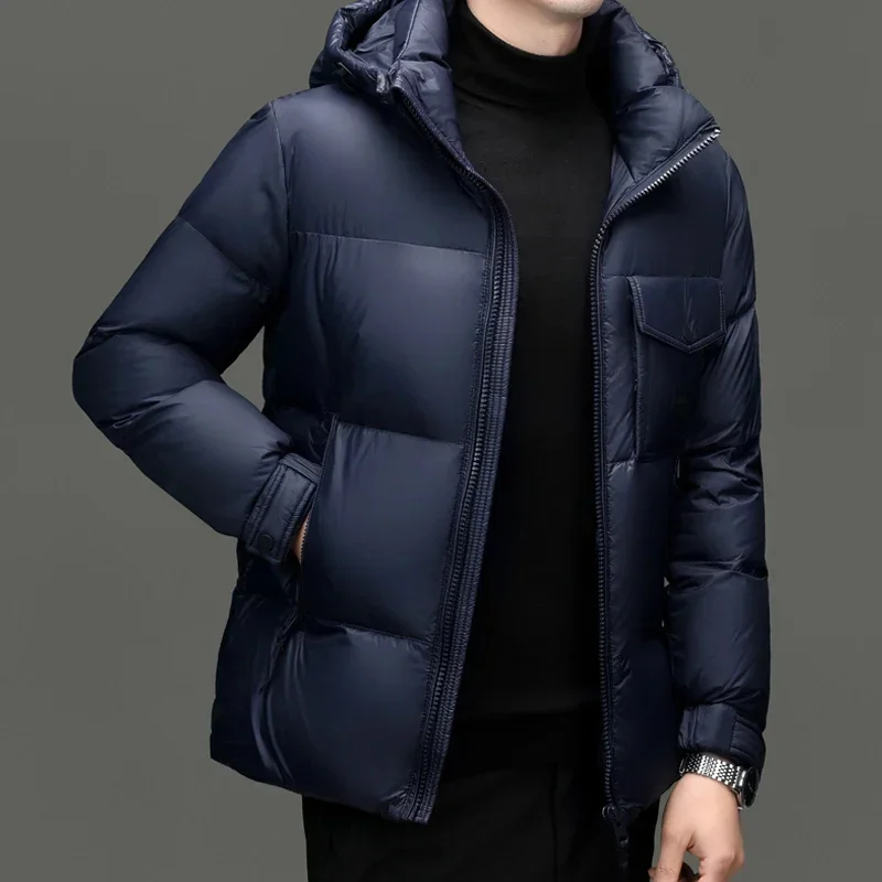 Short Down Jacket Duck Padding Designer Clothes Men Long Sleeve 2025 Winter for Casual Man Sack Male Coat