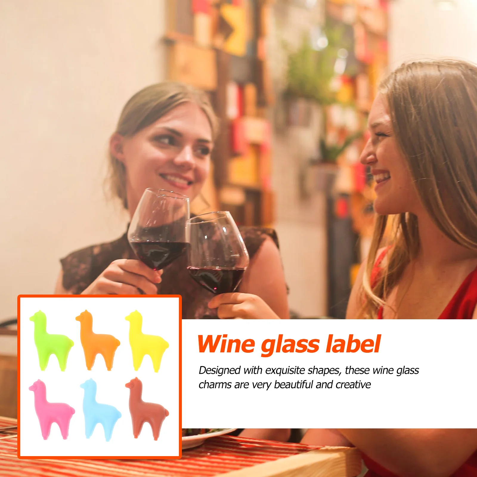 Decorative Labels Glass Mark Cocktail Glasses Silicone Marker Red Silica Gel Nonslip Tag Clip Beverages