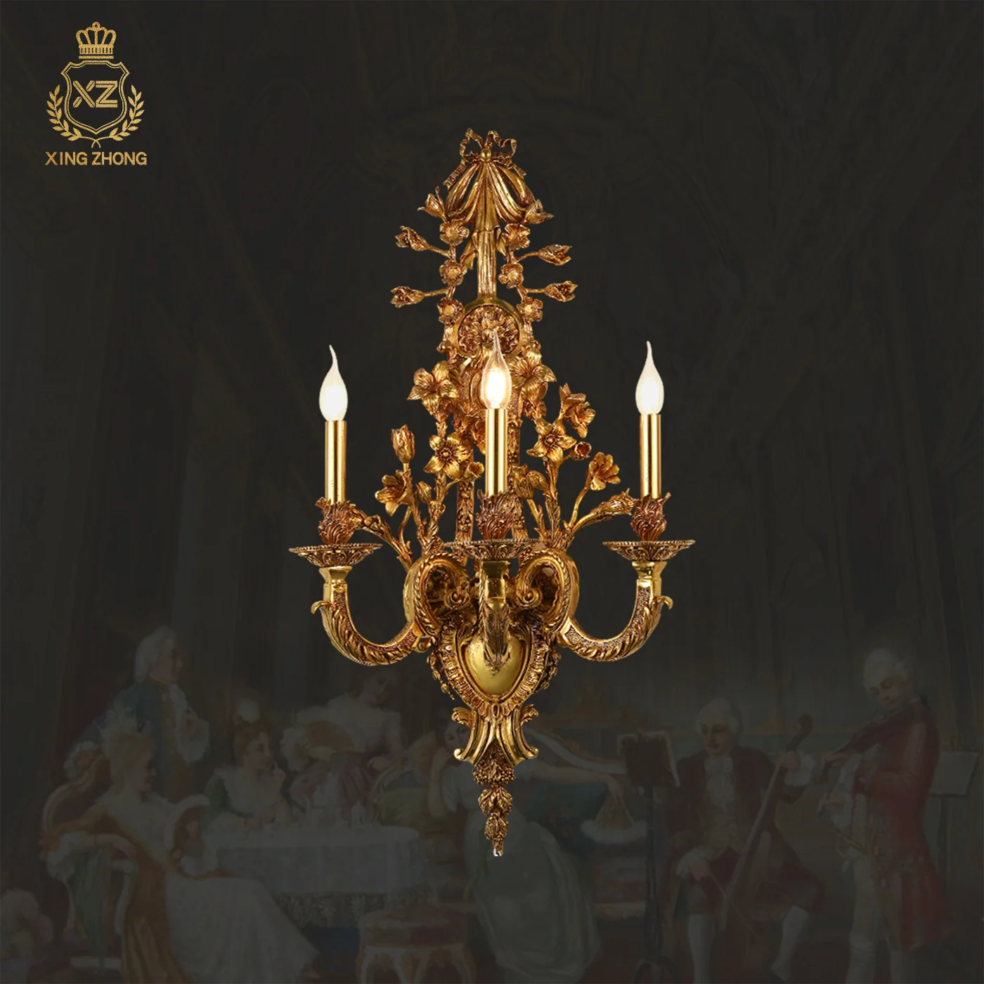 

European Royal Retro Living Room Dining Table Decorative Dewaxed Copper Wall Lamp Bedroom Study Mood Wall Lights