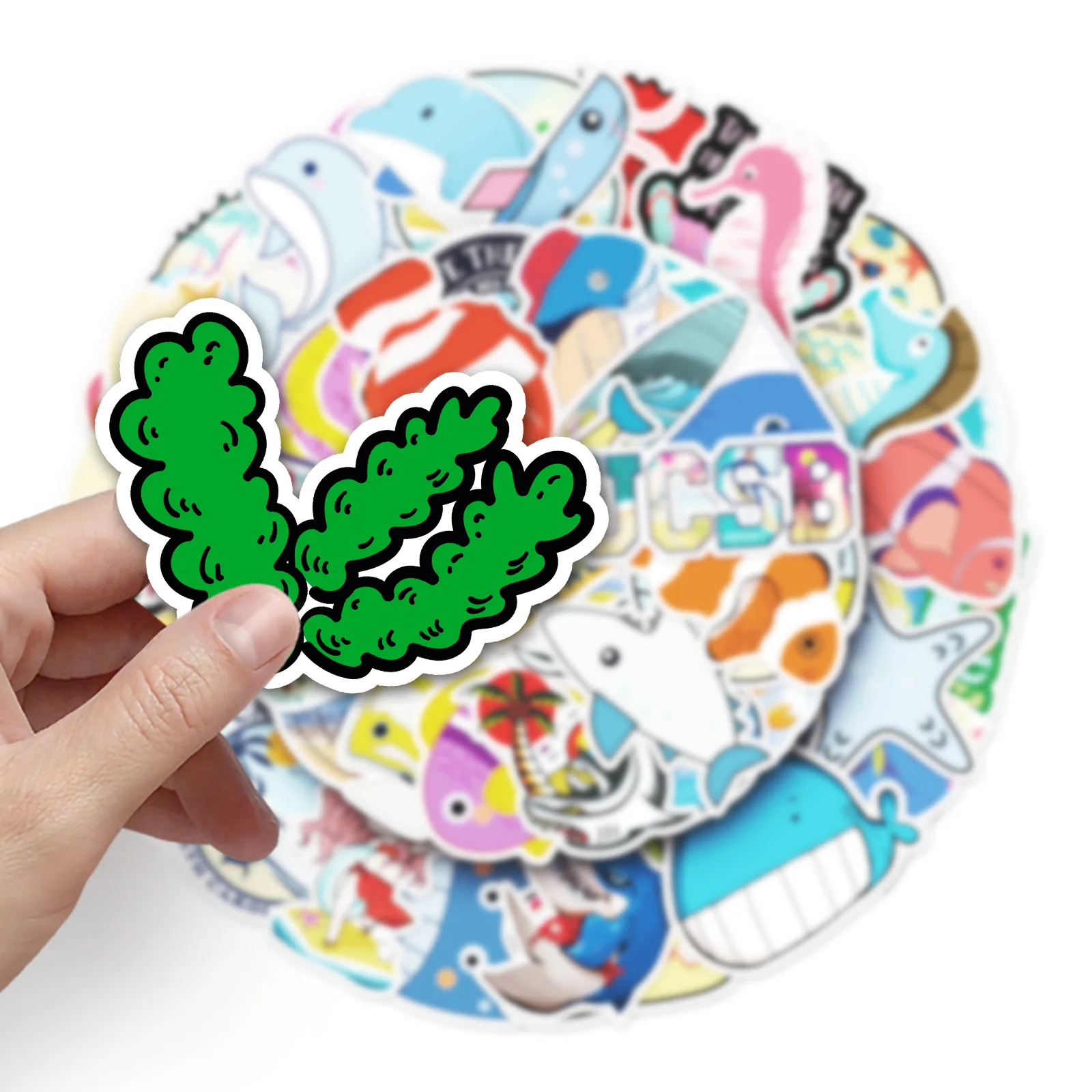 50Pcs Cartoon Ocean Series Graffiti Stickers Suitable for Laptop Helmets Desktop Decoration DIY Stickers Toys Wholesale